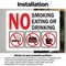 Signmission No Smoking Eating or Drinking with Graphic OSHA ANSI Sign, Vinyl Decal, 14in W x 10in L, 2PK OS-2PACK-MISC-D-1014-L-19502 - alternate 3